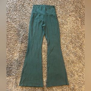 Aerie Green Flared Casual Bottoms